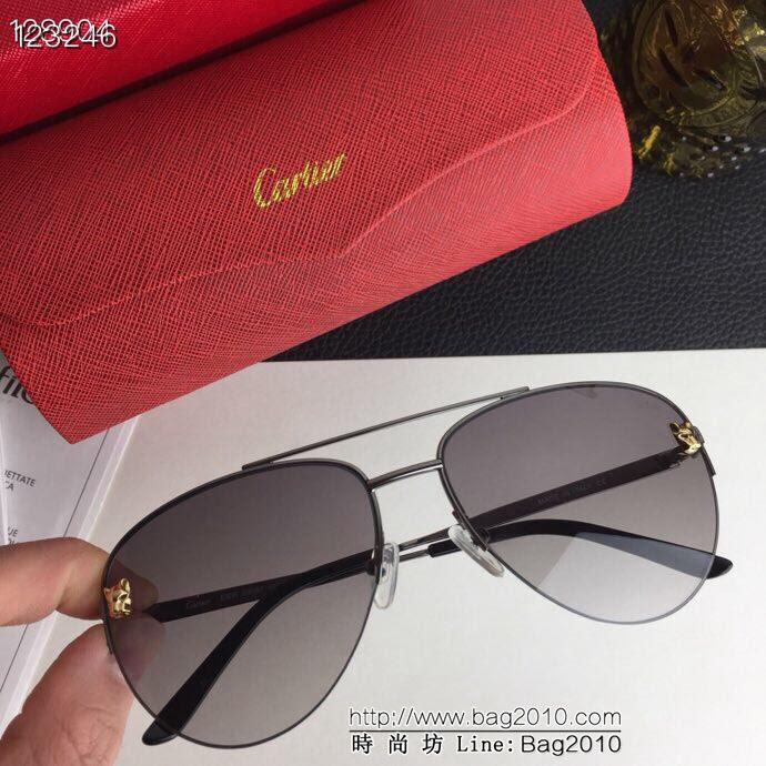 CARTIER卡地亞 經典豹子頭墨鏡 男士推薦新款 時尚大方   lly1364